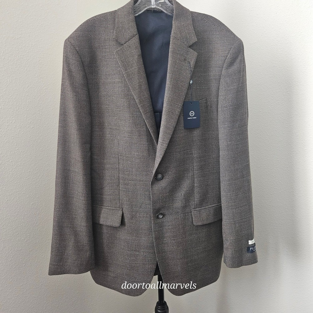 Jos A. Bank Traveler Blazer 37.5 Tech Wool Blend Tailored Fit sz 42L NWT
